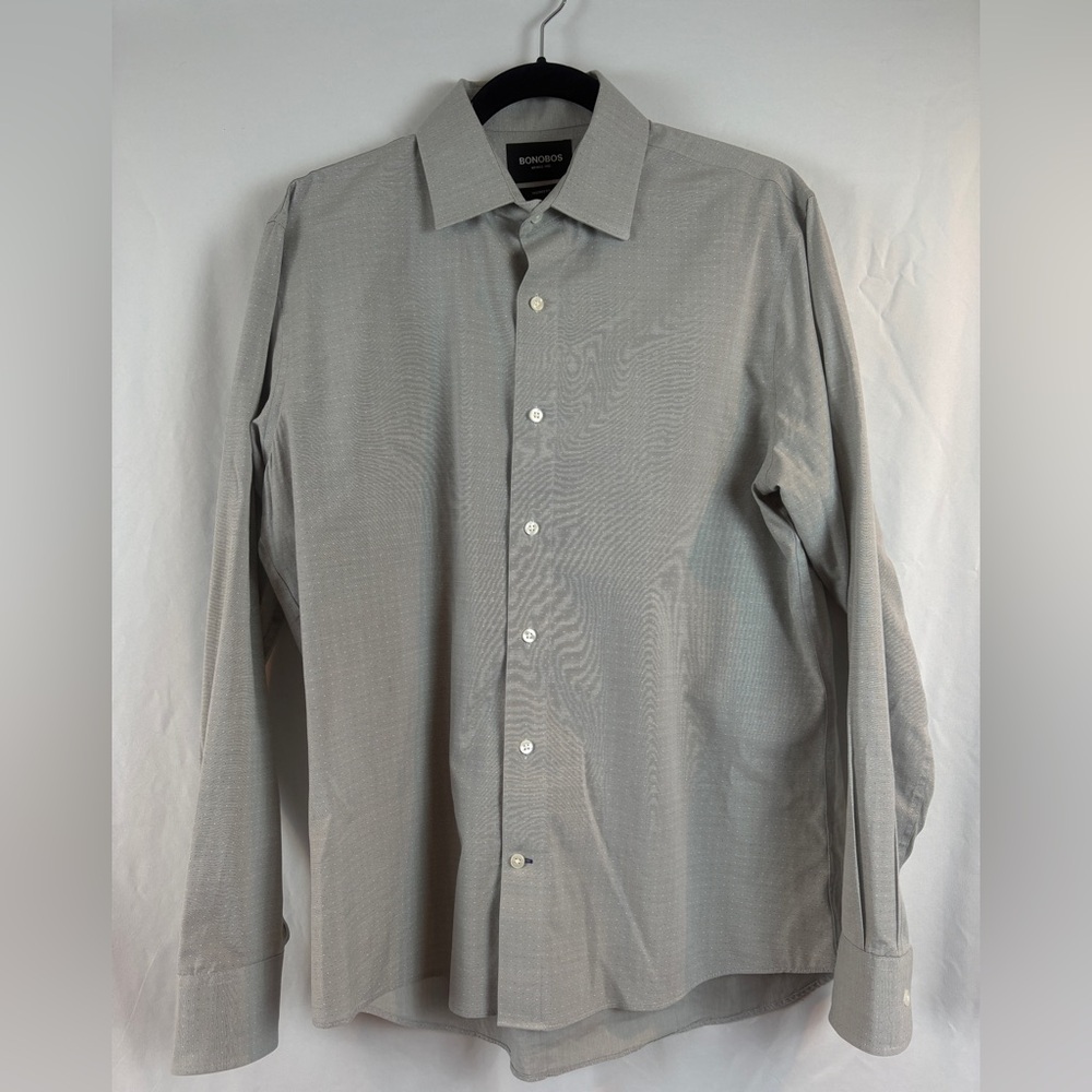 Bonobos Tailored Fit Elegant‎ Light Gray Dress Shirt